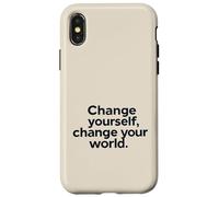 Changez-Vous - Le Monde Motivationnel Inspiratrice Coque pour iPhone X/XS