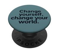 Changez-Vous - Le Monde Motivationnel Inspiratrice PopSockets PopGrip Adhésif