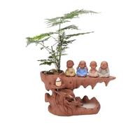 changgengyi Brûleur d'encens, Brûleur d'encens Zen Mountain Water, Ornement de Moine en Sable Violet