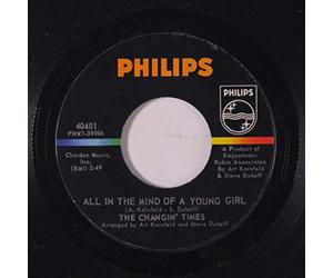 CHANGIN' TIMES - all in the mind of a young girl / aladdin 45 rpm single