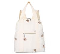 Changing Bag Backpack, Quilted Baby Nappy Bag Lightweight Embroidered Handbag Large Capacity Stylish Nylon Backpack, Multifunctional Travel Messenger Bags for Maternity and Baby Changing