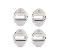 CHANGKAIFA 4 Pièces Cache Serrure de Portière de Voiture pour Suzuki Baleno II / 5-türer (AB Bj.06/2016) -, Protection de la Serrure de la Porte de la Voiture Protège-Serrure Silencieux,Silver