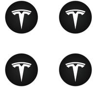 CHANGKAIFA 4 Pièces Centre de Roue Décoratifs pour Tesla Model Y Juniper 2025 2026, Autocollants de Cache Moyeu Roue Voiture Stickers Enjoliveurs Faciles à Installer et Durables,A-65mm