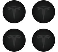 CHANGKAIFA 4 Pièces Centre de Roue Décoratifs pour Tesla Model Y Juniper 2025 2026, Autocollants de Cache Moyeu Roue Voiture Stickers Enjoliveurs Faciles à Installer et Durables,B-65mm