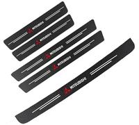 CHANGKAIFA 5 Pièces Protection Seuil de Porte de Voiture pour Mitsubishi Mirage 2012 2013 2014 2015 2016, Autocollants Seuil Portière en Fibre Carbone Protection Anti-Rayures