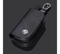 CHANGKAIFA Étui pour Clé de Voiture pour MG HS 2018-2025, ÉTui de Protection pour Clef TéLéCommande Porte Cle Voiture en Cuir Pochette Hommes Femmes,Black-9x4.5x2.2cm