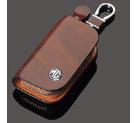 CHANGKAIFA Étui pour Clé de Voiture pour MG3 MG4 EV MG5 MG6 HS Marvel R ZS -, ÉTui de Protection pour Clef TéLéCommande Porte Cle Voiture en Cuir Pochette Hommes Femmes,Brown-9x4.5x2.2cm