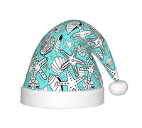 CHANGLEI Beau chapeau de Noël pour enfants avec imprimé intégral - Bonnet de Père Noël en peluche douce avec pompon pour enfants de 4 à 12 ans, accessoire de fête de vacances