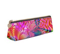 CHANGLEI Colorful Thing Jolie trousse à crayons en cuir pour filles et garçons, trousse à crayons légère imprimée personnalisée, blanc, Taille unique, Organiseur de sac