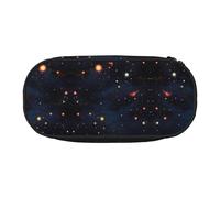 CHANGLEI Constellation Star Clusters Galaxies Trousse à crayons à double fermeture éclair avec 4 emplacements pour stylos et poche en maille, légère et durable pour l'école, le bureau ou le maquillage
