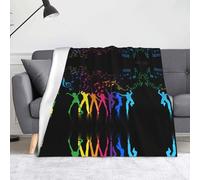 CHANGLEI Dance With Music Couverture polaire en flanelle douce imprimée d'un seul côté pour canapé, camping, voyage, anti-boulochage, lavable en machine, 152,4 x 127 cm