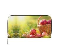 CHANGLEI Fresh Fruit Long portefeuille à fermeture éclair en cuir synthétique pour femme, sac à main multifonction avec poche pour pièces de monnaie, plusieurs emplacements pour cartes et