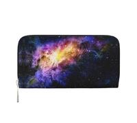 CHANGLEI Galaxy in The Universe Portefeuille long en cuir synthétique avec fermeture éclair sur le pourtour pour femme, sac à main multifonction avec poche pour pièces de monnaie, plusieurs