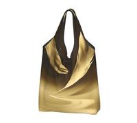 CHANGLEI Golden Feathers Sac de courses pliable réutilisable avec imprimé intégral Sac d'épicerie imperméable Pochette de transport compacte Capacité 22,7 kg Respectueux de l'environnement Lavable en