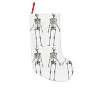 CHANGLEI Grande chaussette de Noël motif squelette humain, 45,7 cm en polyester avec boucle de suspension pour cheminée, décoration de Noël