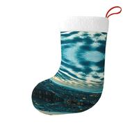 CHANGLEI Grande chaussette de Noël « The Dusk View of City » - Décoration de Noël - Impression recto-verso - Chaussettes de vacances festives - Flanelle de qualité supérieure