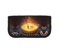 CHANGLEI Grande trousse à crayons en toile avec lumière magique pour filles et garçons, trousse à crayons légère imprimée personnalisée, Noir , Taille unique, Organiseur de sac