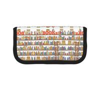 CHANGLEI Grande trousse à crayons en toile pour filles et garçons, collection d'étagères amusantes et personnalisées, légère, Noir , Taille unique, Organiseur de sac
