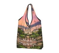 CHANGLEI Jackson Sac de courses carré réutilisable et pliable avec impression intégrale, imperméable, pochette de transport compacte, peut contenir 22,7 kg, respectueux de l'environnement, lavable en