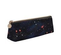 CHANGLEI Jolie trousse à crayons en cuir avec motif constellation et amas d'étoiles galaxies pour filles et garçons, imprimé personnalisé et léger, blanc, Taille unique, Organiseur de sac
