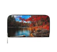 CHANGLEI Killarney National Park Long portefeuille zippé en cuir synthétique pour femme, sac à main multifonction avec poche pour pièces de monnaie, plusieurs emplacements pour cartes et compartiments