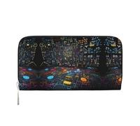 CHANGLEI Math Formula Long portefeuille à fermeture éclair en cuir synthétique pour femme, sac à main multifonction avec poche pour pièces de monnaie, plusieurs emplacements pour cartes et