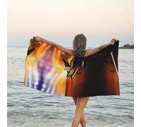 CHANGLEI Serviette de théâtre musical en microfibre ultra douce à séchage rapide, motif imprimé complet, portable avec sac de transport et mousqueton pour salle de sport, voyage, camping, plage