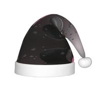 CHANGLEI Spa Stone and Rose Flowers Bonnet de Noël pour enfants avec imprimé intégral - Bonnet de Père Noël en peluche douce avec pompon pour enfants de 4 à 12 ans - Accessoire de fête de vacances