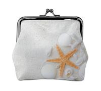 CHANGLEI Summer and Beach Porte-monnaie à deux volets en cuir imprimé double face pour cartes, espèces, pièces de monnaie, fermeture sécurisée pour femmes ou filles