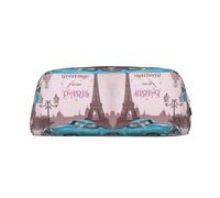 CHANGLEI Trousse à crayons de luxe en cuir avec motif de la Tour de Paris pour filles et garçons, motif voiture ancienne, doré, Taille unique, Organiseur de sac
