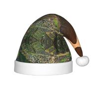 CHANGLEI Village On The Top Of The Hill Bonnet de Noël en peluche douce avec pompon pour enfants de 4 à 12 ans