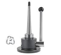 CHANGLKJ Agrandisseur-réducteur De Bague, Extenseur De Bague, Outil De Mesure De Bague Ajustable avec Base Lestée, Tailles 1 À 33, en Acier Au Carbone Robuste, Haute Précision, pour Bijoutiers