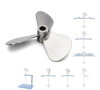 CHANGLKJ Pale Dagitateur, Hélice De Mélange À 3 Pales en Acier Inoxydable Sus 304, Alésage De 15 Mm, Pale De Rechange pour Mélangeur IBC, Mélangeur Pneumatique, Mélangeur De Cuve 200mm