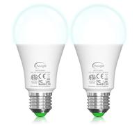 ChangM Ampoule LED crépusculaire E27, 13W ampoule détecteur crépusculaire Lumière du jour 4500K, Marche/Arrêt automatique, Non dimmable, Capteur de luminosité LED extérieur, 2 Pièces