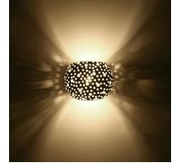 ChangM Applique Lampe murale deco lampe nuit éclairage intérieur, Applique murale perforé demi-circulaire pour Escalier Chambre