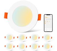 ChangM LED Spot Encastré 230v plat 8W ip44 3 pouces salle de bains encastré spot de plafond, blanc chaud neutre blanc salle de bains cuisine spot encastré blanc froid salon, pack de 8