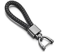 CHANGNIANFA 2 Pièces Clips Porte-clés de Voiture pour Dacia Duster 1 (I) I 2010-2018, Clé avec Boucle en Anti Perte Porte Clef avec Boucle de Ceinture Voiture Sangle en Cuir