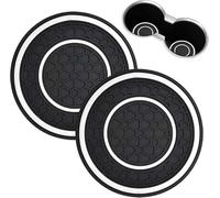 CHANGNIANFA 2 Pièces Dessous de Verre pour Voitures pour Audi A3 S3 RS3 8V Sportback 2013-2020, Porte-gobelets Voiture sous Verres Voiture Anti Dérapant Épais Coaster Voiture,White