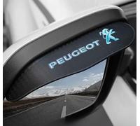 CHANGNIANFA 2Pièces Visière Pluie Rétroviseur pour Peugeot 208 2008 207 301 308 408 4008 508 5008, Déflecteur Miroir Latéral Protection Météo Pare-Soleil Écran Auto Garde Vision Sécurité