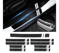 CHANGNIANFA 4 Pièce Fibre Plinthes Autocollant pour Citroen C4 C-Triomphe 2007-2011, Anti-Dirty Antidérapan Pièces de Voiture Protection Seuil de Porte de Voiture Autocollant,9Pcs