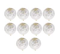 Changor 10 Pièces Ballons de Confettis Transparents Mots de Joyeux Anniversaire étincelants pour la Décoration de Fête, Ballon à Paillettes Doré/argenté/or Rose, 12 Pouces en Latex, Scène
