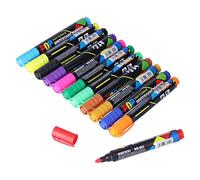 Changor 12 Pièces Marqueurs Effaçables à Sec aux Couleurs Vives pour Graffitis et Peinture Adaptés aux Enfants et aux Adultes Fabriqués avec de L'encre à Base D'alcool à Faible Odeur