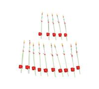Changor 15 Pièces Mini Pointe de Canne à Pêche sur Glace pour la Pêche d'hiver Portable, Matériau ABS Durable, Longueur 10,4 Cm/4,1 Pouces, Idéal pour Les Rivières et Les Lacs