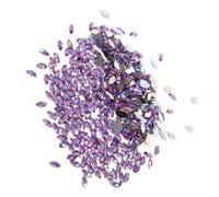 Changor 500 Pièces de Perles à Dos Plat en Cristal Acrylique étincelant en Forme D'oeil de Cheval pour la Décoration de Vêtements et de Téléphone, 7 * 15mm, 5 Couleurs, Ornements Artisanaux pour (#5)