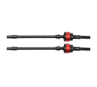 Changor Accessoire de Remplacement d'arbre de Transmission Avant CVD en Acier, Durable et Léger, Assure Une Grande fiabilité pour Voiture sur Chenilles SCX10 1:10, Argent, 2 Pièces (Rouge)
