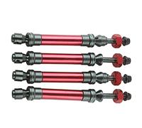 Changor Arbre D'entraînement en Métal, Axe de Transmission Avant et Arrière pour Voiture Slash 4X4 1/10 RC, Durable et Haute Performance, adapté aux Amateurs de Télécommande (Rouge)