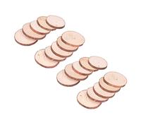 Changor Cercles de Bois Copeaux de Bois Rustiques Naturels pour Bricolage Artisanat et Décorations de Noël Ensemble de 20 Pièces