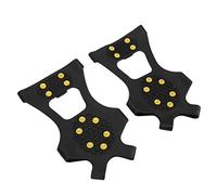 Changor Crampons d'escalade sur Neige Pointes de Bottes Durables avec 10 Dents pour Une Excellente Adhérence Lors de l'escalade, Caoutchouc Acier Inoxydable Noir (M)