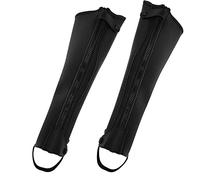 Changor Demi- en Cuir PU Super Fibre, façonné pour Le Contour du Mollet avec Fermeture éclair sur Toute la Longueur et Fermeture à Pression pour Un Enfilage et Un Retrait Fac (L)