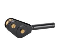 Changor Embout de Guidage de Canne à Pêche à Double Rouleau, pour Bateau de Pêche en Mer Robuste, Outils de à la Traîne, Anneau de Guidage à Double Poulie Noir Tout en Alliage (5,0 mm)